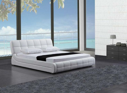 Modern bed beds upholstery double marital hotel luxury leather designer